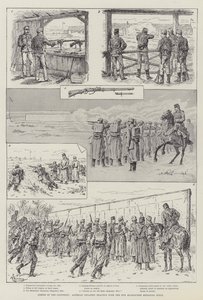 Armées du continent, infanterie autrichienne pratiquant avec le nouveau fusil à répétition Mannlicher
